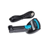 OEBUAFI Wireless Barcode Scanner Handheld 360° Reading Portable Reader for Retail Store ABS Material (Black Blue)