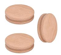 OEBUAFI Wood Round Slicker Burnisher Set, Comfortable to Use for Leather Craft Projects, 10 Pieces for Leatherworking