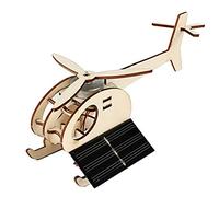 OEBUAFI Wooden Solar Energy Aircraft, DIY Model Educational Toy for Kids, with Material to Develop Intelligence, Suitable for Age 4+