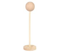 OEBUAFI Wooden Wig Holder, Log Stand with Base for Wig Storage and Styling Practice, Compact Display for Dressing Table or Bathroom (1/3 22-23cm Head Circumference)