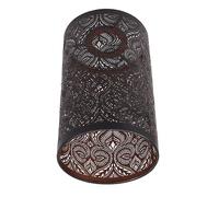 OEBUAFI Wrought Iron Lamp Shade Hollow Carved Metal Lampshade Detachable Antique Design with Engraved Patterns for E27 E26 Bulbs