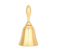 OEBUAFI Zinc Alloy Bar Handbell, Loud Clear Sound Retro Design Dinner Bell, with Electroplating Polishing Finish, for Class Bar Service Wake Up Signal (Gold)