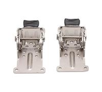 OEBUAFI Zinc Alloy Folding Hinges 180 Degree Self Locking Hinge Set Noiseless Operation Scratch Resistant Plating with Thickened Solid Shaft for Cabinet Wardrobe Door Table