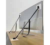 OeckuXIY 2 Pack Adjustable TV Safety Straps, No-Drill Adhesive Anti-Tip Furniture Anchors for Baby Proofing, Flat Screens Fix to Wall,Cabinet,Stand Or Desk, Earthquake Straps