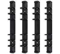 Oedema 4 Pcs A6 O-Ring Binder Mechanism 6-Ring Binder Mechanism Replacement Kit 15mm Metal Loose Leaf Binders Spines Combs for Paper Storage, Black