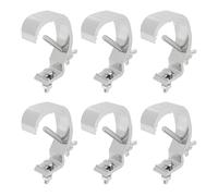 Oedema 6 Pcs Stage Light Clamp Hook Heavy Duty Alloy Truss C-Clamp Fit for 30-50mm OD Tube for Par Light Moving Head Beam Stage Lighting Accessories, Silver