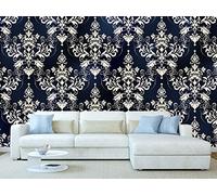 Oedim Photo Wallpaper with White Damask Print and Blue Background Various Sizes 100x70cm Painted paper
