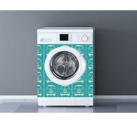 Oedim Vinyl for Washing Machine, Camel Hippie Blue Background, Decorative Vinyl for Washing Machines, Kitchen Decoration, Washing Machine Sticker