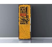 Oedim Vinyl Refrigerator Beer Enjoy Every Moment, Decorative Vinyl for Fridge, Kitchen Decoration, Fridge Sticker
