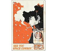 Oedrtqi cowboy smoking bebop Poster Funny Metal Tin Sign for Home Kitchen Bar Room Garage Decor 8" x 12"