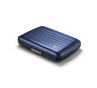 ÖGON -DESIGNS- Aluminium Card Holder Wallet, RFID Blocking. Model : Oslo | Secure metal clasp. Instant card access with one-hand opening. Holds up to 10 cards & bills. Compact design.