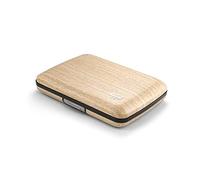 ÖGON -DESIGNS- Aluminium Card Holder Wallet, RFID Blocking. Model : Oslo | Secure metal clasp. Instant card access with one-hand opening. Holds up to 10 cards & bills. Compact design.