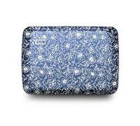 ÖGON -DESIGNS- Aluminium Card Holder with Metal Lock, RFID Protection Against Fraud and demagnetization, Compact Wallet, Smart Case Oslo Model (Engraving Liberty)