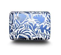 ÖGON -DESIGNS- Aluminium Card Holder with Metal Lock, RFID Protection Against Fraud and demagnetization, Compact Wallet, Smart Case Oslo Model (Engraving Matisse)