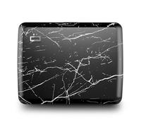 ÖGON -DESIGNS- Aluminum Wallet, Large Capacity with Metal Lock, RFID Protection Against Fraud and demagnetization, Smart Case Oslo Large Model (Engraving Marble)