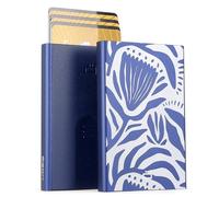 ÖGON -DESIGNS- Automatic Aluminium Card Holder, RFID Protection, Original, Slim and Minimalist Wallet for Men and Women, Capacity 1 to 6 Cards, Slider Model (Laser Engraved Matisse)