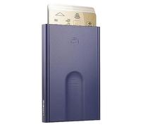 ÖGON -DESIGNS- Automatic Aluminium Card Holder, RFID Protection, Original, Slim and Minimalist Wallet for Men and Women, Capacity 1 to 6 Cards, Slider Model