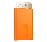 ÖGON -DESIGNS- Automatic Aluminium Card Holder, RFID Protection, Original, Slim and Minimalist Wallet for Men and Women, Capacity 1 to 6 Cards, Slider Model