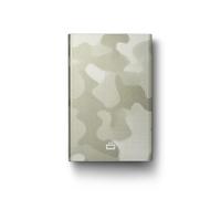 ÖGON -DESIGNS- Automatic Aluminum Card Holder RFID Protection Wallet Original Slim Minimalist for Men and Women Capacity 1-6 Cards Slider Model, Camo Engraving, Compact, Minimalist