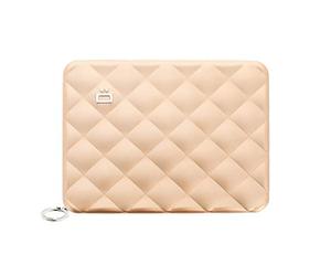 ÖGON -DESIGNS- Companion Wallet for Women, Rigid Aluminium with Quilted Effect, RFID Protection Against Fraud and demagnetization, Lady Case Helsinki Large Model, Passport Size (Rose Gold)