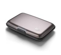 ÖGON -DESIGNS- Porte-Cartes en Aluminium, Protection RFID Contre la fraude et la démagnétisation, Portefeuille Compact, modèle Smart Case Stockholm (Aluminium Titanium, Standard Lock)