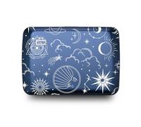 ÖGON Smart Wallets - Aluminium Smart Case V2 Wallet - Metal Clasp - RFID Blocking Card Holder - Holds up to 10 Cards and Banknotes - Astral, Astral Engraving, One Size, Minimalist