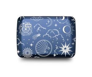 ÖGON Smart Wallets - Aluminium Smart Case V2 Wallet - Metal Clasp - RFID Blocking Card Holder - Holds up to 10 Cards and Banknotes - Astral, Astral Engraving, One Size, Minimalist