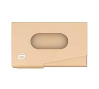 ÖGON Smart Wallets - One Touch, Aluminium Business Card Holder, Card Slider, 15 Business Cards (Rose Gold)