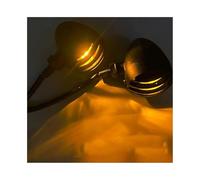 OEHCBDKS Motorbike Rear Blinker Motorcycle Turn Signal Light Retro Grill LED Lamp Amber Indicator Bullet for Ha&rley Sportster