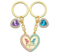 OEHEDOU 2pcs Best Friends Keychain for Matching Friendship - Birthday Gift for 2 Best Friends, Style2, S