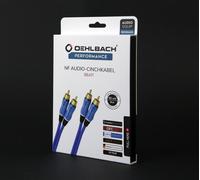 Oehlbach Beat NF Analog RCA Male Audio Cable 0,5 m Blue Gold-Plated