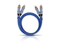 Oehlbach Beat Stereo Audio Cable RCA Cable Set for CD Players and Amplifiers Effective Shielding OFC Copper 1 m Blue