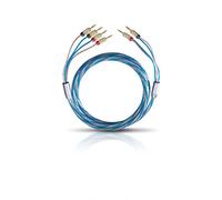 Oehlbach Bi Tech 4B 300 Speaker Cable Set Bi-Wiring Silver-Plated 2 x 2.5/2 x 4.0 mm² with Banana Connector 2 x 3 m Blue/Copper