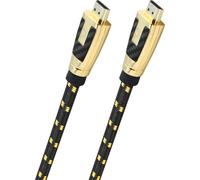 OEHLBACH Carb Connect Ultra High Speed HDMI 2.1 Cable - 48 Gbps, 8K/60Hz, 4K/120Hz, Monocrystalline HPOCC® Copper, 24 Carat Gold-Plated Contacts, 4-Way Shielding, Full Metal Connector, Fabric Sheath -