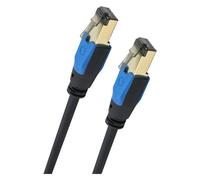 Oehlbach Giga Stream - Cat 8.1 Streaming Network Cable 40 Gbit/s RJ45 Triple Shielding TPE Jacket Twisted Pair - OFC Oxygen-Free Copper (Streaming, Gaming, Home Network) - Black 2 m