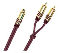 Oehlbach D1C20560 NF Y-Sub Adapter RCA Audio 2x Plug to 1x Socket ...