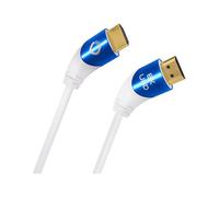 Oehlbach D1C42538 HDMI Cable 3m White 8K UHD Triple Shielding