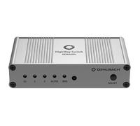 OEHLBACH Highway Switch 8K - HDMI 2.1 Switch - 2 in 1 Out HDMI Adapter with Remote Control (4K 120Hz, 8K 60Hz, 48Gbits, VRR, Dolby Vision, Atmos, HDR10, HDCP 2.3) - Matte Silver