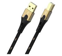 Oehlbach D1C9540 USB cable USB 2.0 A-B plug 0.50 m Black/gold