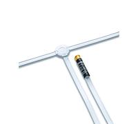 Oehlbach Digital Wire Two - Passive DAB+ Throwing Antenna for DAB Radio Reception 75 Ohm - Indoor Antenna with Flexible Use and Wall Mounting - White