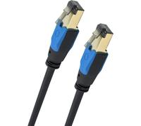 Oehlbach Giga Stream - Cat 8.1 Streaming Network Cable 40 Gbit/s RJ45 Triple Shielding TPE Jacket Twisted Pair - OFC Oxygen-Free Copper (Streaming, Gaming, Home Network) - Black 2 m