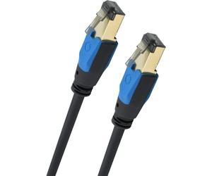 Oehlbach Giga Stream - Cat 8.1 Streaming Network Cable 40 Gbit/s RJ45 Triple Shielding TPE Jacket Twisted Pair - OFC Oxygen-Free Copper (Streaming, Gaming, Home Network) - Black 2 m