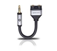 Oehlbach i-Connect J-AD 3.5 mm Jack to 2 x 3.5 mm Jack Mobile Y Adapter - Black