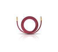 OEHLBACH NF 214 Subwoofer Cable RCA Cable for Powerful Bass, Silver-Plated Copper Conductors (SPOFC), 24 Carat Gold-Plated Contacts, Optimal Signal Transmission, 1 Metre, Bordeaux