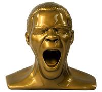 OEHLBACH Scream Unlimited Plus - Exclusive Headphone Stand in the Shape of the Legendary Oehlbach Head - Optimal Storage of Larger Over/On-Ear Headphones (Made in Germany) Handmade - Gold