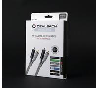 Oehlbach Silver Express Analog RCA Cinch Audio Cable Excellence 0,5 m