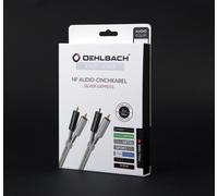 Oehlbach Silver Express Analog RCA Cinch Cable Excellence 1 m, Gold Plated