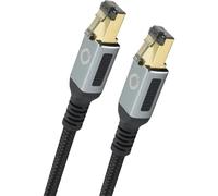 OEHLBACH Stream Primus - State of The Art - High End CAT 8.1 Streaming Network Cable 40 Gbits RJ45 3-Way Shielding Fabric Sheath Twisted Pair - SPOFC Copper - 5 m