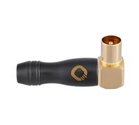 OEHLBACH Transmission Shift M90 Antenna Connector IEC Coaxial (M) Angled Plug Adapter Screwable Gold-Plated for TV/Radio Connection - Pack of 1