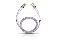 OEHLBACH Twin Mix Two Loudspeaker Cable Silver-Coated 2 x 6.0 mm² with Cable Shoe Cable Length 3.00 m Transparent
